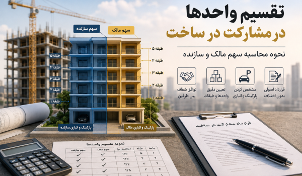تقسیم واحدها در مشارکت ساخت